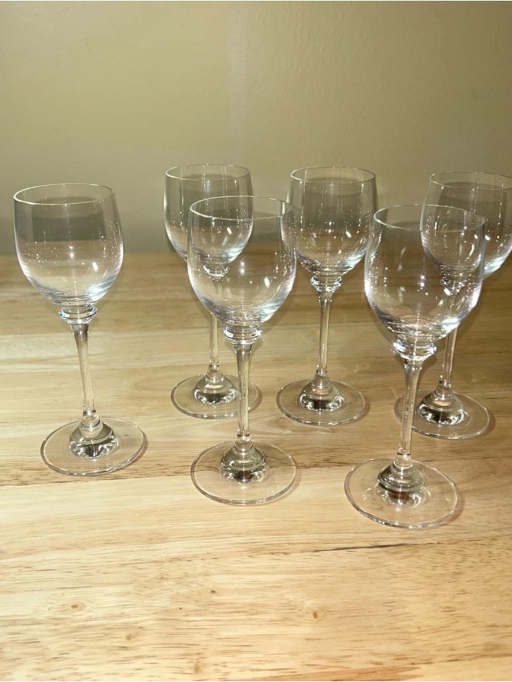Lot 6 - MIKASA  CRYSTAL  Stemware STEPHANIE  CORDIAL Bar GLASSES 6” EXCELLENT